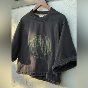 Fendi Black and Green Logo Sweater
